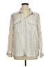 Babaton 100% Tencel Ivory Long Sleeve Button-Down Shirt Size XL - photo 1