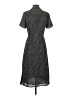Everly 100% Polyester Polka Dots Gray Casual Dress Size S - photo 2