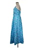 Lusana Paisley Blue Cocktail Dress Size M - photo 5