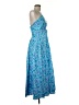 Lusana Paisley Blue Cocktail Dress Size M - photo 4