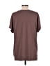 Unbranded Solid Brown Short Sleeve T-Shirt Size L - photo 2
