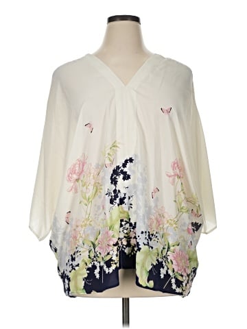 Rose + Olive 3/4 Sleeve Blouse (view 1)