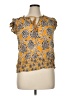 Rose + Olive 100% Rayon Yellow Sleeveless Blouse Size XL - photo 1