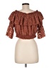 H&M Brown Short Sleeve Blouse Size 8 - photo 2