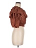 H&M Brown Short Sleeve Blouse Size 8 - photo 4