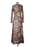 Unbranded 100% Polyester Paisley Brown Casual Dress Size M - photo 2