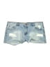 New Look 100% Cotton Blue Denim Shorts Size 12 - photo 1
