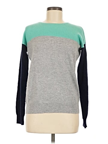 Aqua Cashmere Pullover Sweater (view 1)