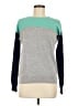 Aqua 100% Cashmere Color Block Gray Cashmere Pullover Sweater Size M - photo 1