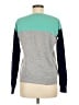 Aqua 100% Cashmere Color Block Gray Cashmere Pullover Sweater Size M - photo 2