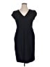 J.Crew 100% Wool Solid Black Casual Dress Size 14 - photo 1