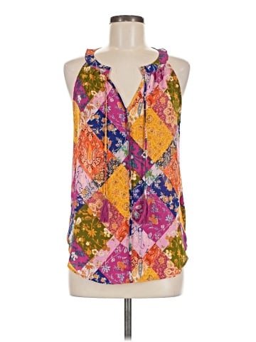 Rose + Olive Sleeveless Blouse (view 1)