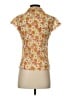 Odille Floral Orange Short Sleeve Blouse Size 4 - photo 2