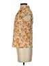 Odille Floral Orange Short Sleeve Blouse Size 4 - photo 5