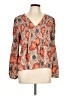 1.State 100% Polyester Orange Long Sleeve Blouse Size L - photo 1