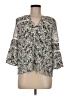 Fever Silver 3/4 Sleeve Blouse Size M - photo 1
