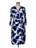 Ellen Tracy Print Blue Casual Dress Size L - photo 1