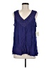 Studio West 100% Rayon Blue Sleeveless Blouse Size XL - photo 1