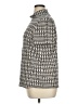 Anne Klein Houndstooth Silver Short Sleeve Blouse Size XL - photo 5