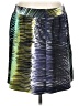 Ann Taylor LOFT 100% Polyester Graphic Teal Green Casual Skirt Size 10 - photo 2