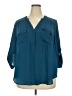 Torrid 100% Polyester Teal 3/4 Sleeve Blouse Size 2X Plus (2) - photo 1