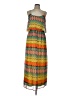 Red Camel 100% Polyester Print Orange Casual Dress Size L - photo 1