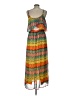 Red Camel 100% Polyester Print Orange Casual Dress Size L - photo 2