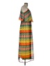 Red Camel 100% Polyester Print Orange Casual Dress Size L - photo 4