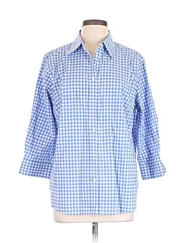 Chaps 3/4 Sleeve Button-Down Shirt (view 1)