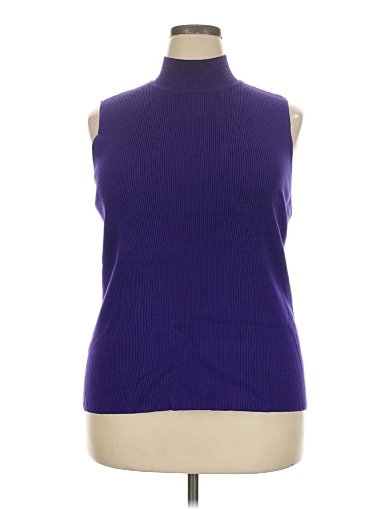 Pre-owned Chico's Sweater Vest In Purple