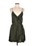 Express 100% Rayon Solid Green Casual Dress Size M - photo 1