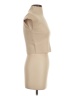 Line & Dot Tan Short Sleeve Turtleneck Size S - photo 4