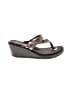Skechers Brown Black Wedges Size 9 - photo 1