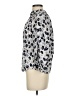 Rebecca Taylor Animal Print Silver 3/4 Sleeve Silk Top Size 4 - photo 5