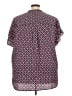 Lane Bryant 100% Polyester Polka Dots Pink Short Sleeve Blouse Size 22 - 24 Plus - photo 2