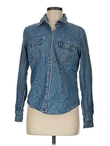NY Jeans Long Sleeve Button-Down Shirt (view 1)