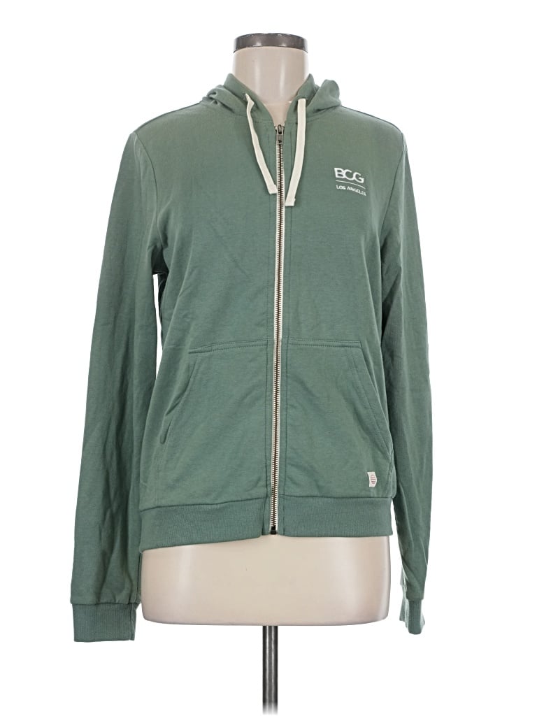 Pre-owned Marine Layer Zip Up Hoodie In Green