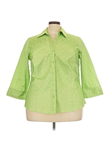 DressBarn 3/4 Sleeve Button-Down Shirt (view 1)
