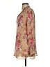 THML Floral Tan Gold Long Sleeve Blouse Size S - photo 5