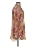 THML Floral Tan Gold Long Sleeve Blouse Size S - photo 4