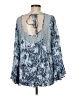 En Creme 100% Rayon Blue Long Sleeve Blouse Size M - photo 2