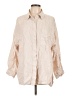 Just Fab Tan Long Sleeve Button-Down Shirt Size L - photo 1