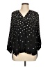 NYDJ 100% Polyester Polka Dots Black 3/4 Sleeve Blouse Size L - photo 1