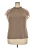 Worthington Brown Short Sleeve Blouse Size XXL - photo 1