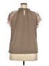 Worthington Brown Short Sleeve Blouse Size XXL - photo 2