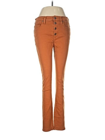 Madewell 9" Mid-Rise Skinny Jeans: Garment-Dyed Button-Front Edition (view 1)