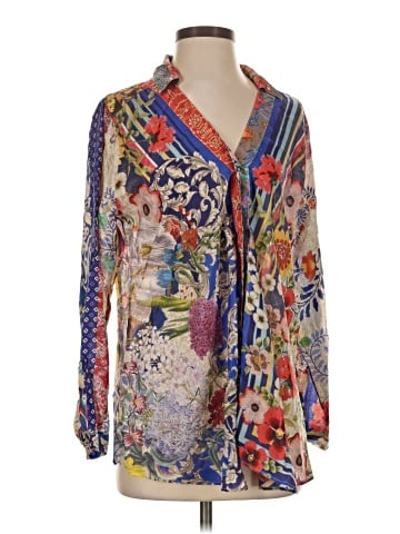 Johnny Was Long Sleeve Silk Top (view 1)