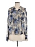 Free People Print Blue Long Sleeve Blouse Size M - photo 1