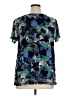 212 Collection 100% Nylon Blue Short Sleeve Blouse Size 1X - photo 2