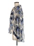 Free People Print Blue Long Sleeve Blouse Size M - photo 5